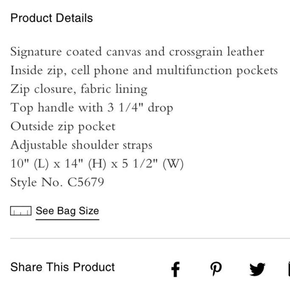 AUTHENTIC & RARE Coach KENLEY Backpack in Signature brown “C” and True Pink. - Picture 5 of 5